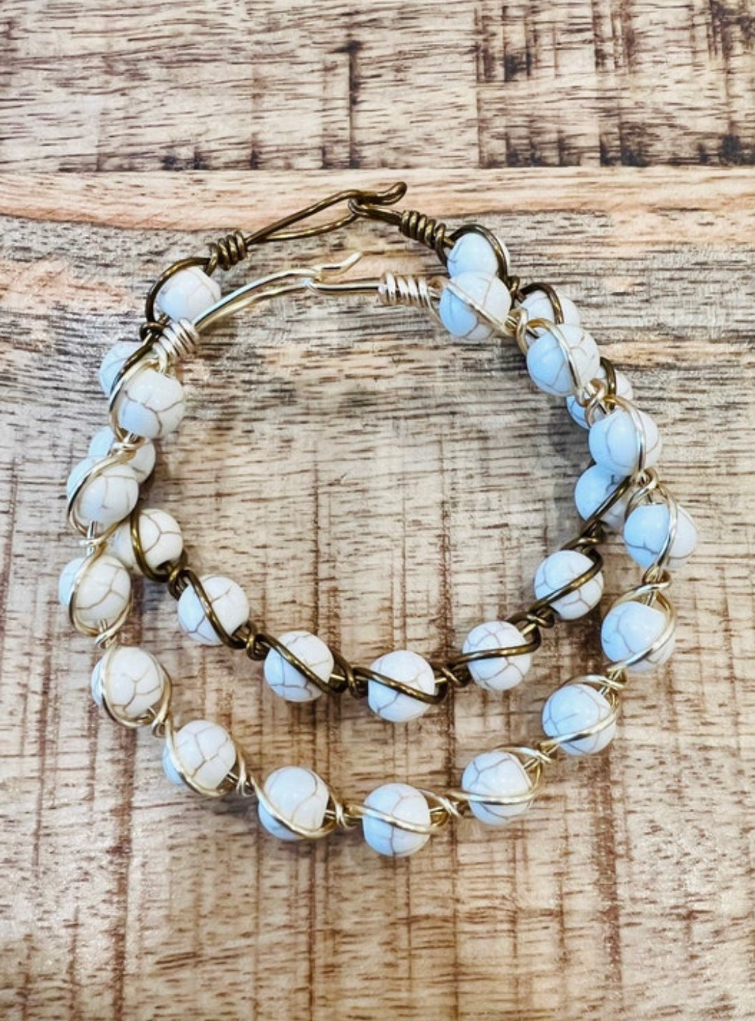 White Turquoise Bangles