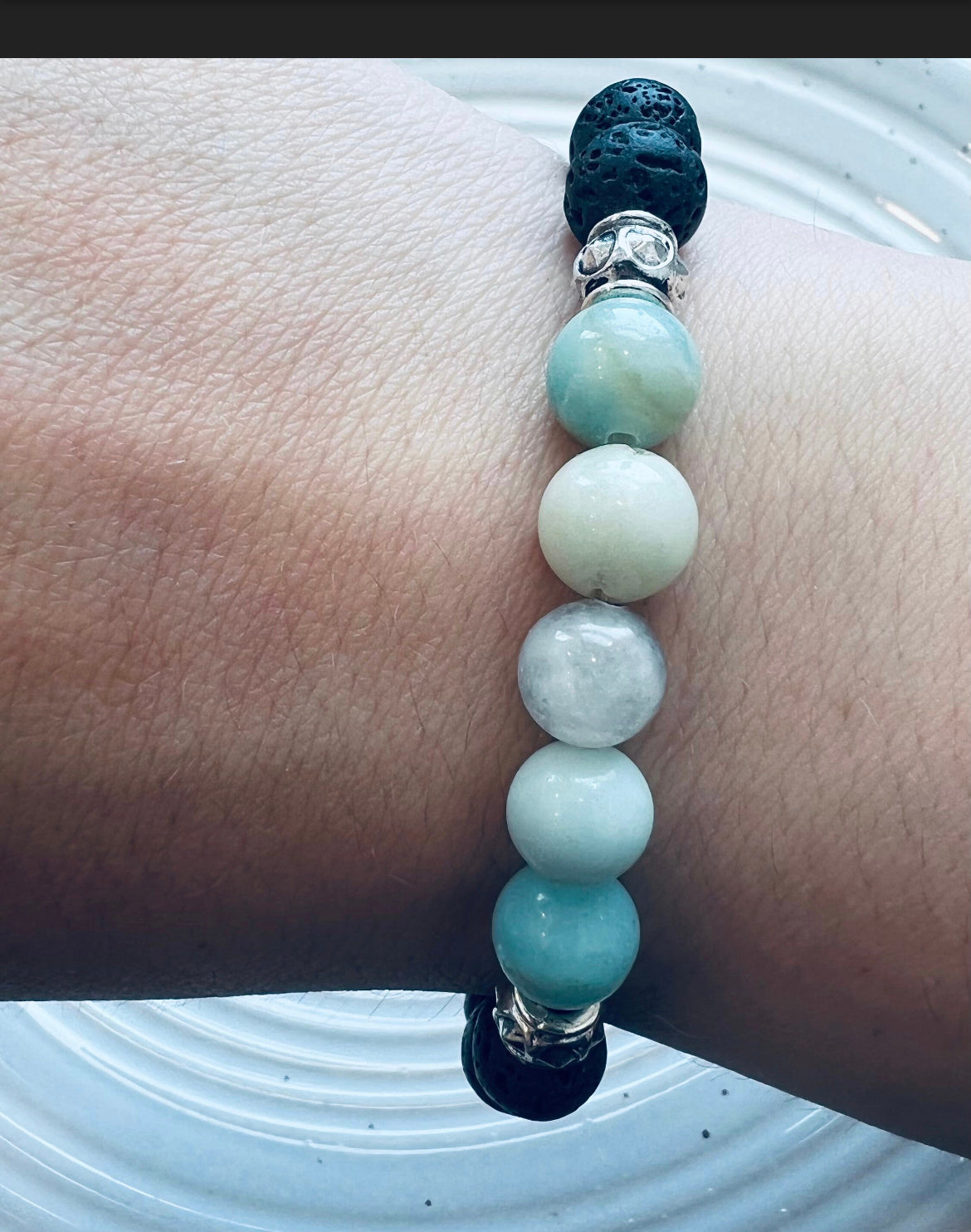 Amazonite Lava Bracelets