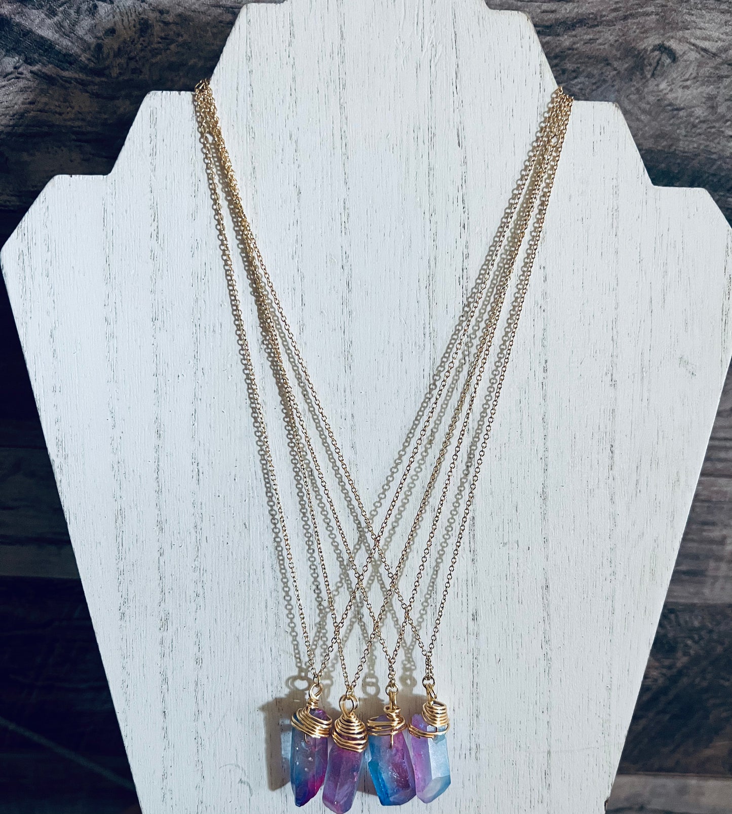 Cotton Candy Crystal Necklaces