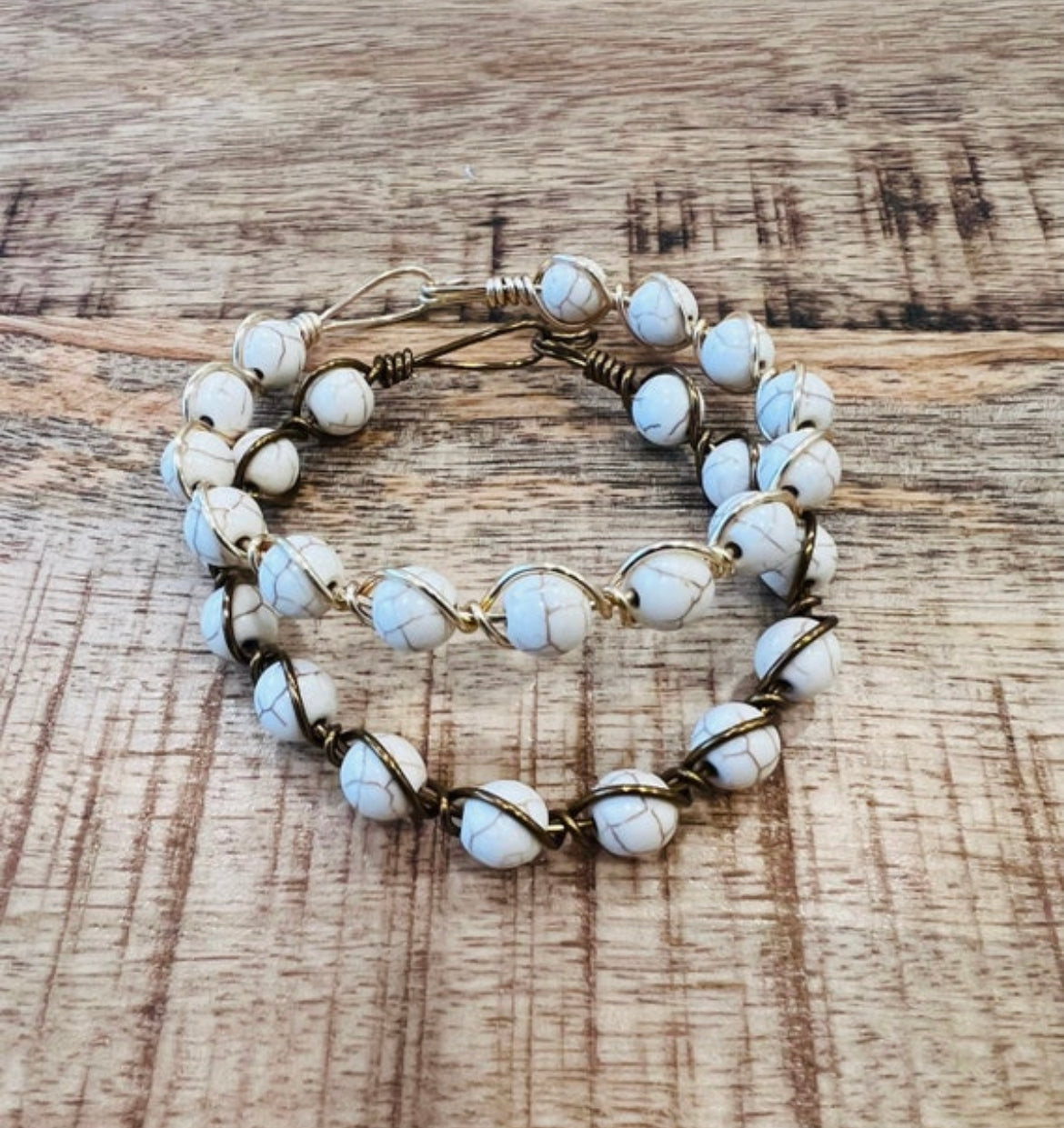 White Turquoise Bangles