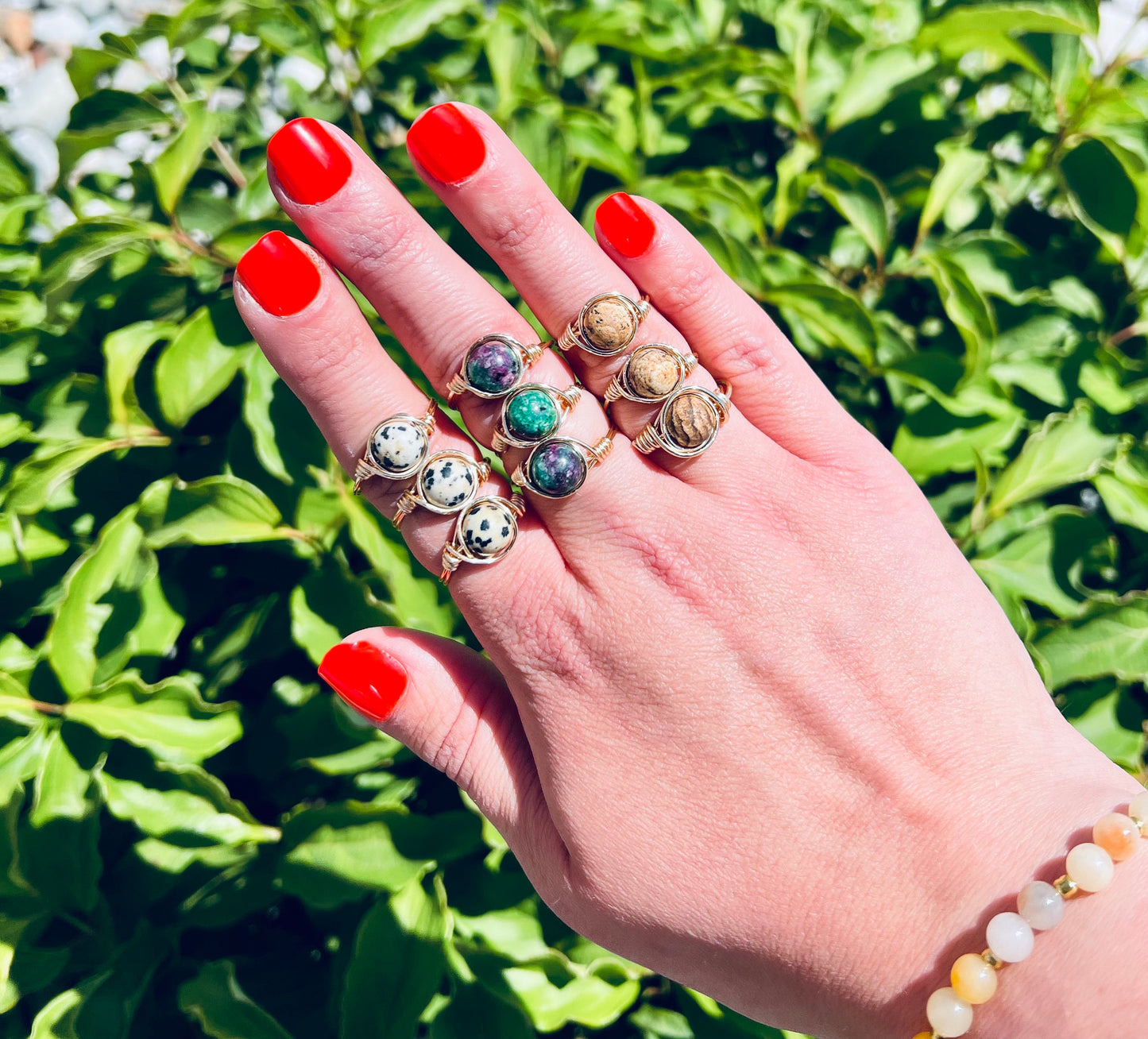 Picture Jasper Wire Wrapped Ring