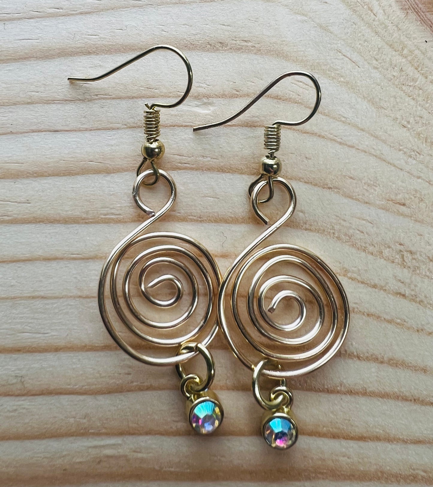 Rhinestone Swirl Earrings