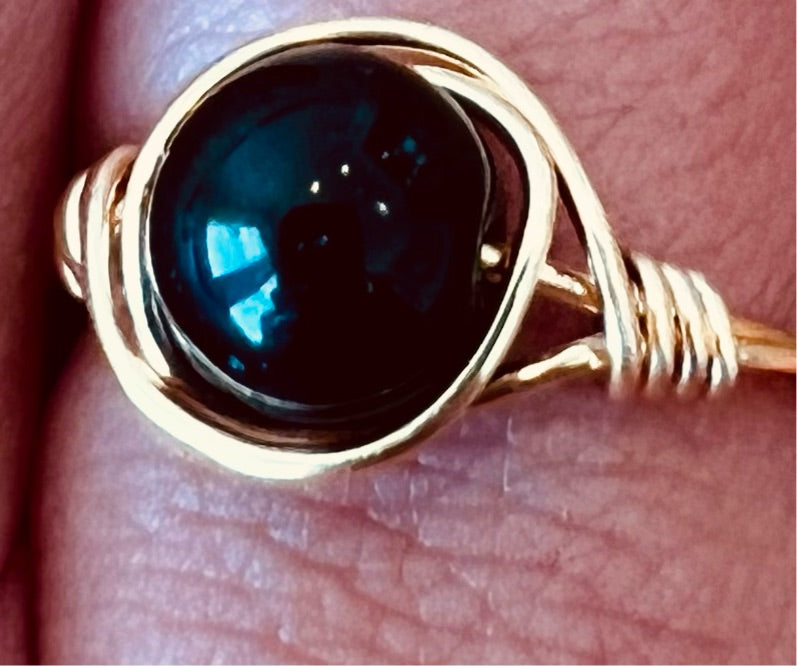 Black Wire Wrapped Ring