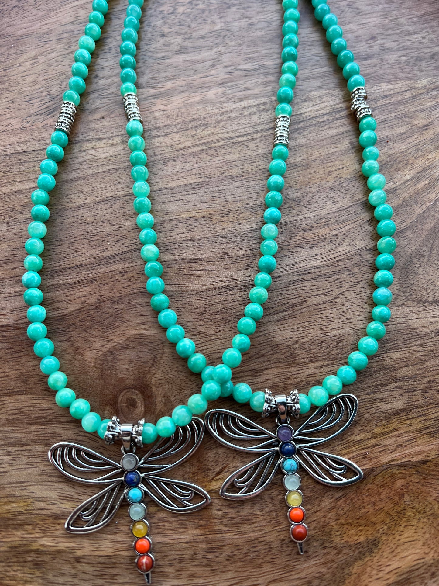 Aqua Dragonfly Necklace