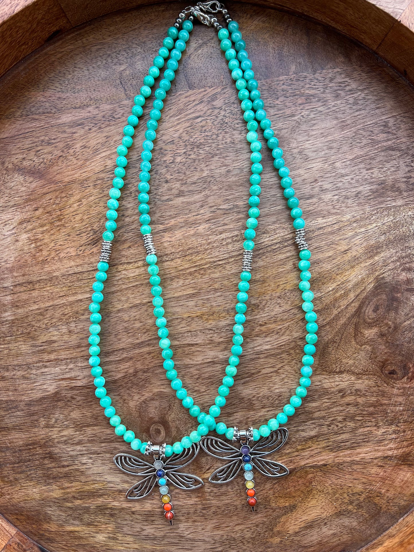 Aqua Dragonfly Necklace