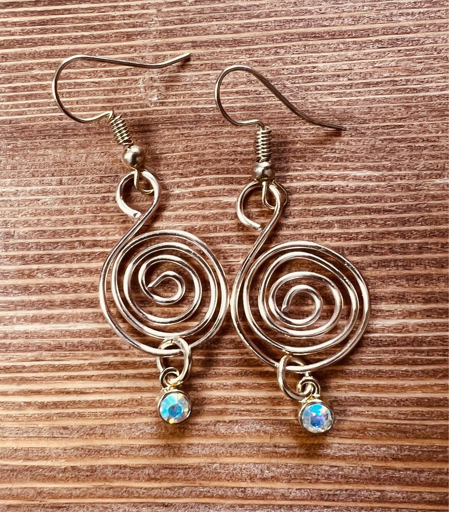 Rhinestone Swirl Earrings